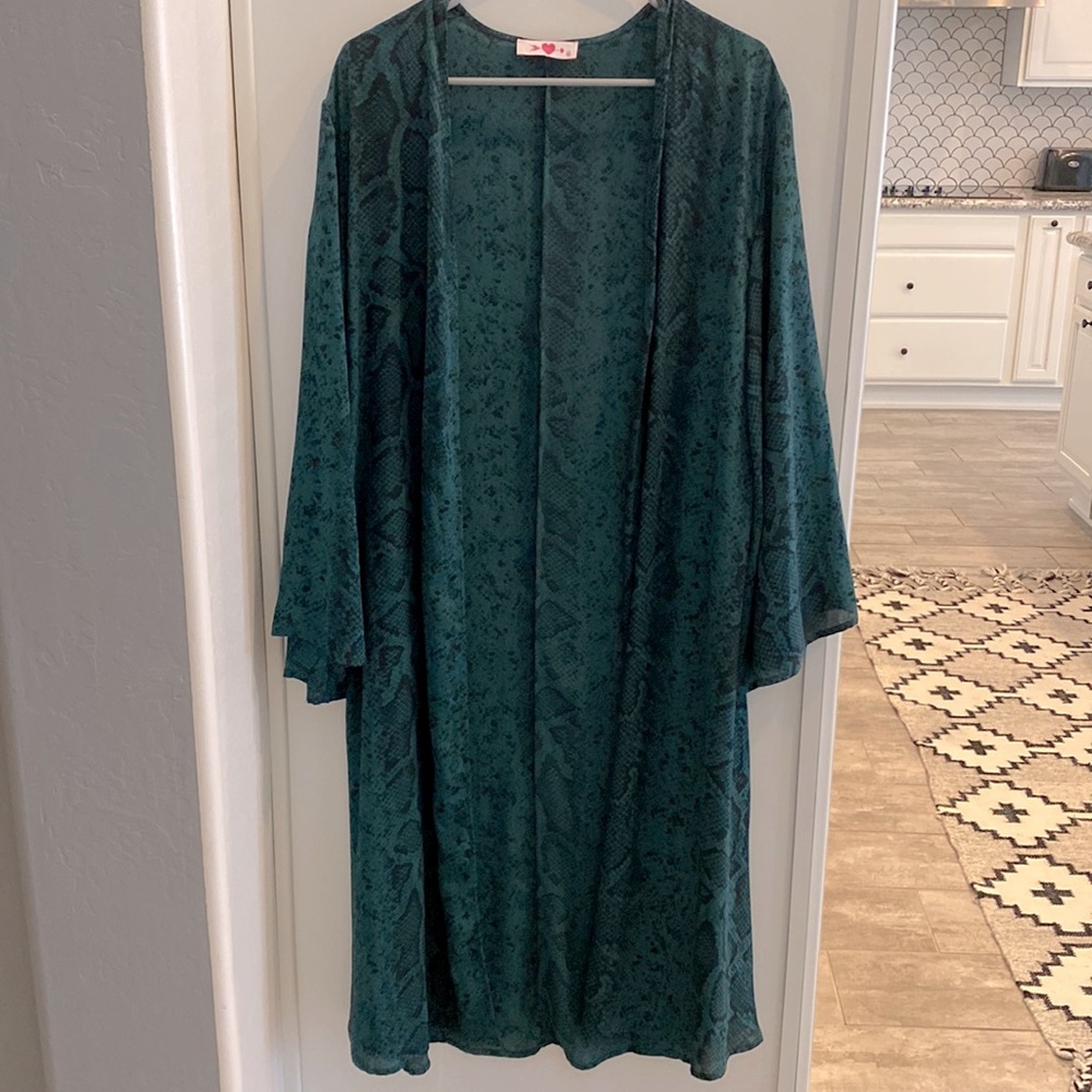 Buddy Love Green/Black Snake Duster